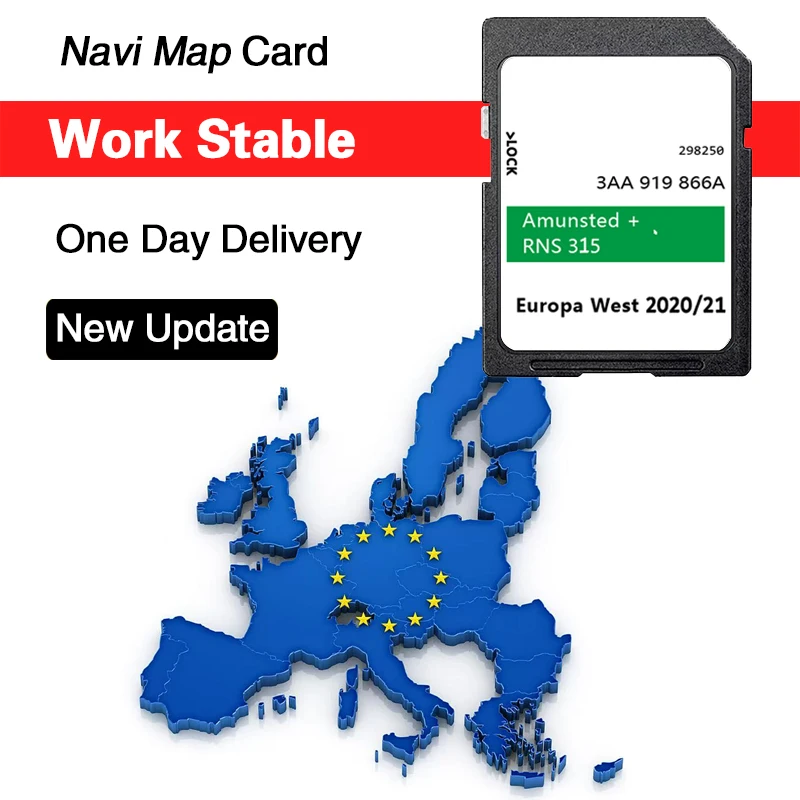 SD Card Europe UK Maps 3AA919866A GPS for Skoda Yeti Fabia Roomster Octavia Superb Car with RNS 315 Navigation Amunsted + 2021