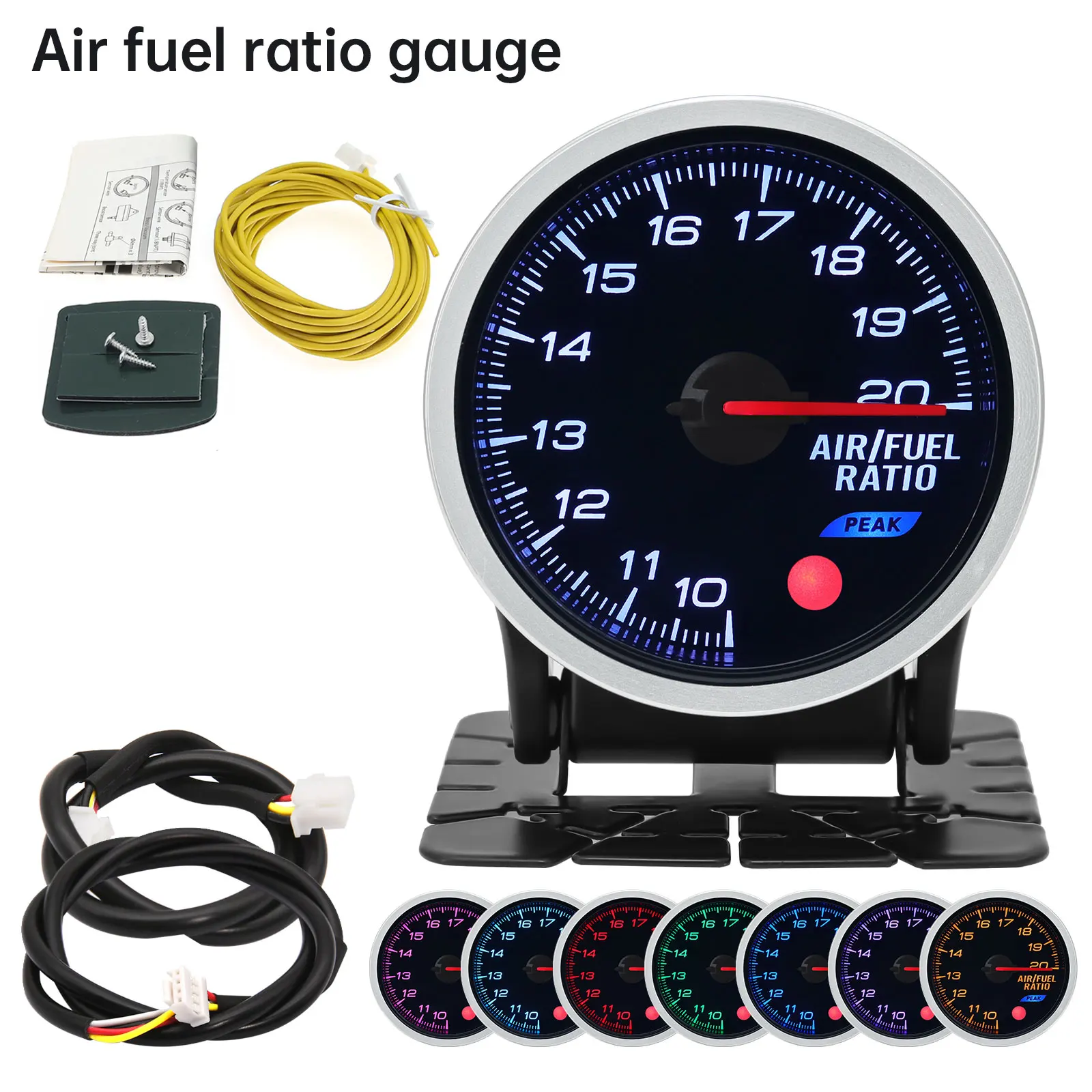 Universele Auto 12V 52mm 8 Kleur Racewagen Oliedruk Water Olie Temp EGT Uitlaat Temp Turbo Boost toerenteller Gauge Meter - afbeelding 1