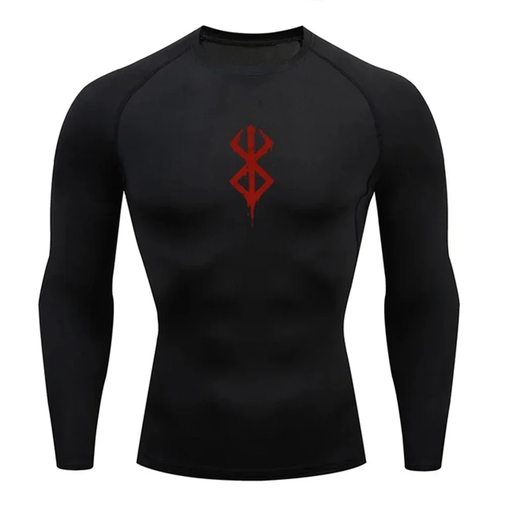 Pop 2024/Men T-Shirt Compression Shirt Sun Protection Long Sleeve Second Skin Breathable Rash Guard Sportswear Bodybuilding Top