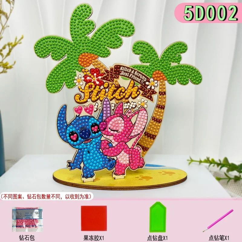 ディズニーの新しい 5D クリスタルダイヤモンド装飾絵画、子供の手作り DIY ミッキーマウスとスティッチ漫画のおもちゃ、誕生日プレゼント