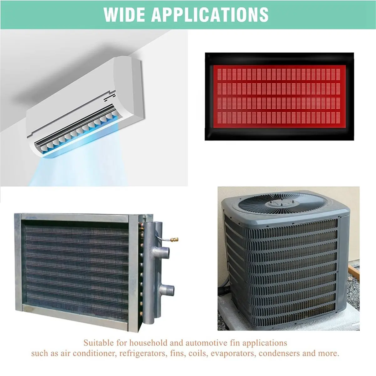 Air Conditioner Fin Comb Cleaner Kit AC Coil Cleaning BrushFin AC Evaporator Comb Radiator Repair Clean Tool