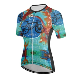 2024 Summer  Cycling clothing women's floral cycling shirt short sleeve MTB jersey road cycling clothing