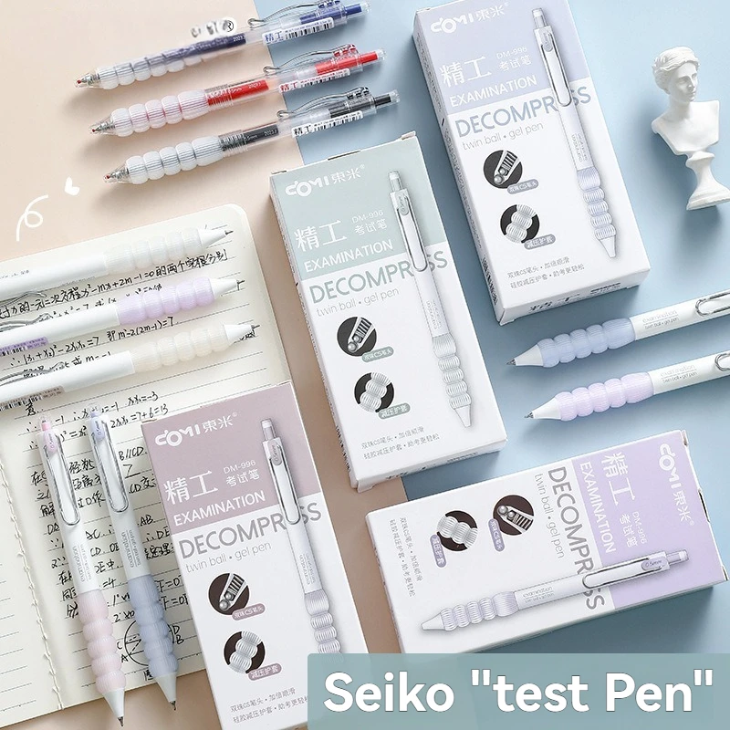 

12 шт., прецизионная нейтральная ручка с двойным шариком, нейтральная ручка, высокая красота, простая ручка для снятия стресса для студентов, для использования