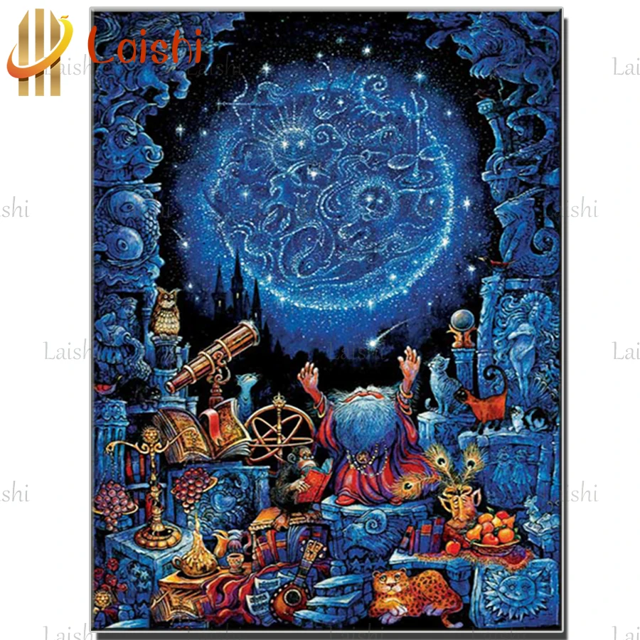 Full Drill Square and Round Diamond Painting, Cartoon, Tarot, Astrology, Rhinestone Embroidery, Cross Stitch, Needlework