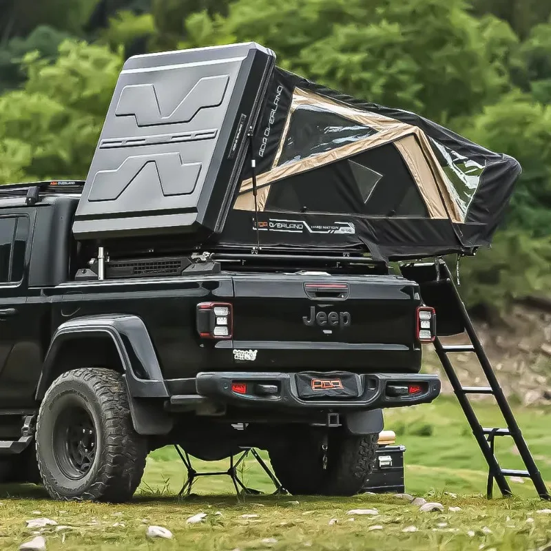 

ADA OVERLAND Aluminum Waterproof Foldable And Pop-up Hard Shell Unique 3-dimension Shell Hard Rooftop Tent For 2-3 Person
