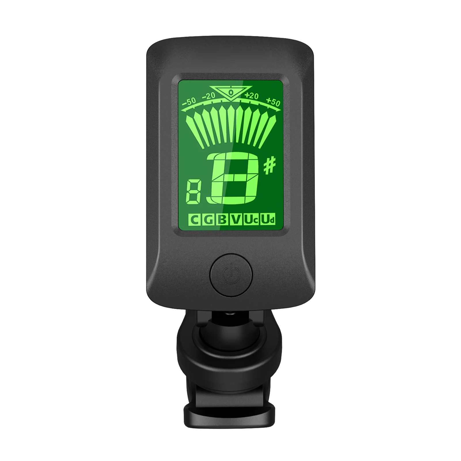 AT-07 sintonizador electrónico Digital con Clip pantalla LCD para guitarra bajo cromático ukelele C/D afinador de instrumentos de cuerda de violín