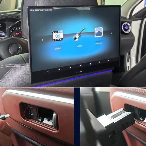 Система развлечений для задних сидений для BMW X5 G05, X6 G06, X7 G07, XB7, Android 16, Wi-Fi, 4K, сенсорный экран, скрытый кронштейн, видеомонитор