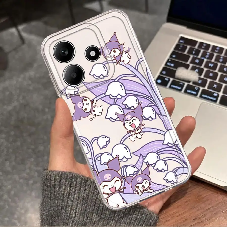 Sanrio Cinnamoroll Kuromi Clear Phone Cover Phone Case for Xiaomi Redmi Note 14 Pro Plus 11 13 12 10 11S 12S 10S A3x 13C A1 A2 view 4