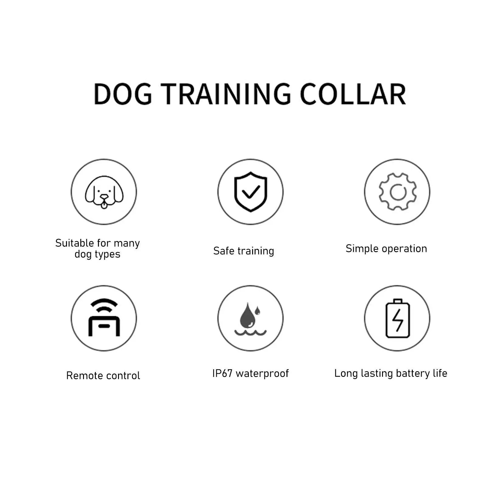 Rechargeable Waterproof Dog Training Collar with Beep, Vibration & Shock - Perfect for large , Medium & Small Dogs