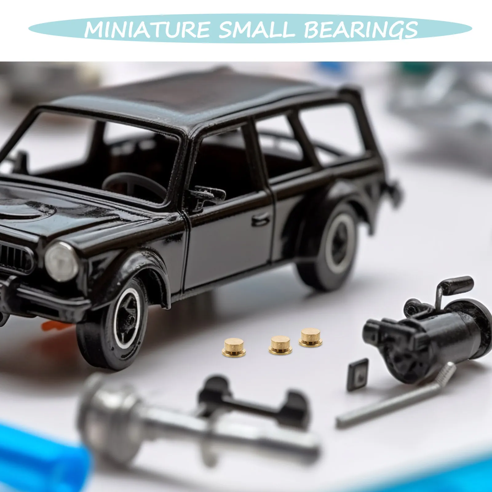 20Pcs Miniature Small Bearings High Speed Rotary Craft Project Bearings Rotatable Base for Windmill DIY Jewelry Swivel Base Nail