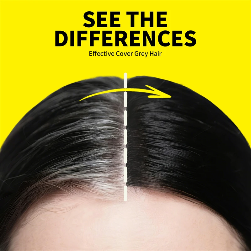 One-Time Hair dye Pen  Instant Gray Root Coverage Hair Color white to dark brown black 2 brushes soft head easy apply temporary
