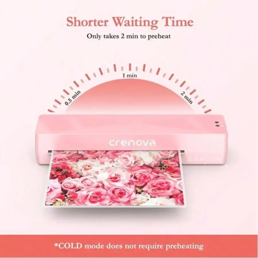 A4 Laminator Machine 4 In 1 Personal Desktop Hot & Cold With 8 Laminating Pouches No Bubbles 9 Inch Thermal Laminator For Home O