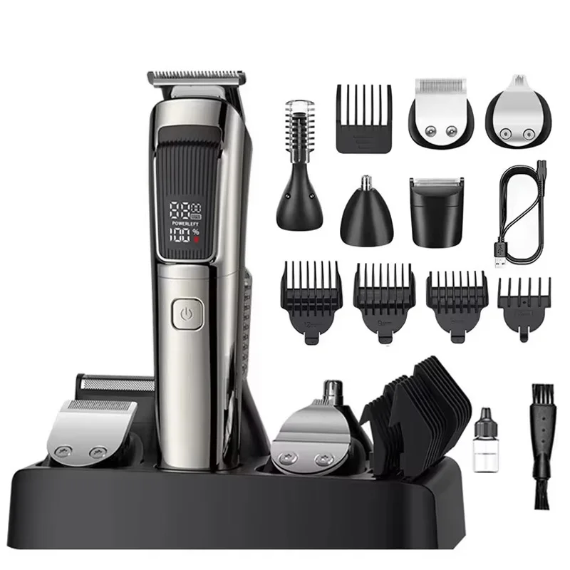 Youpin Professional Waterproof Hair Clipper Men Rechargeable Cordless Electric Razor 6 in 1 Multifunctional Hair Trimmer