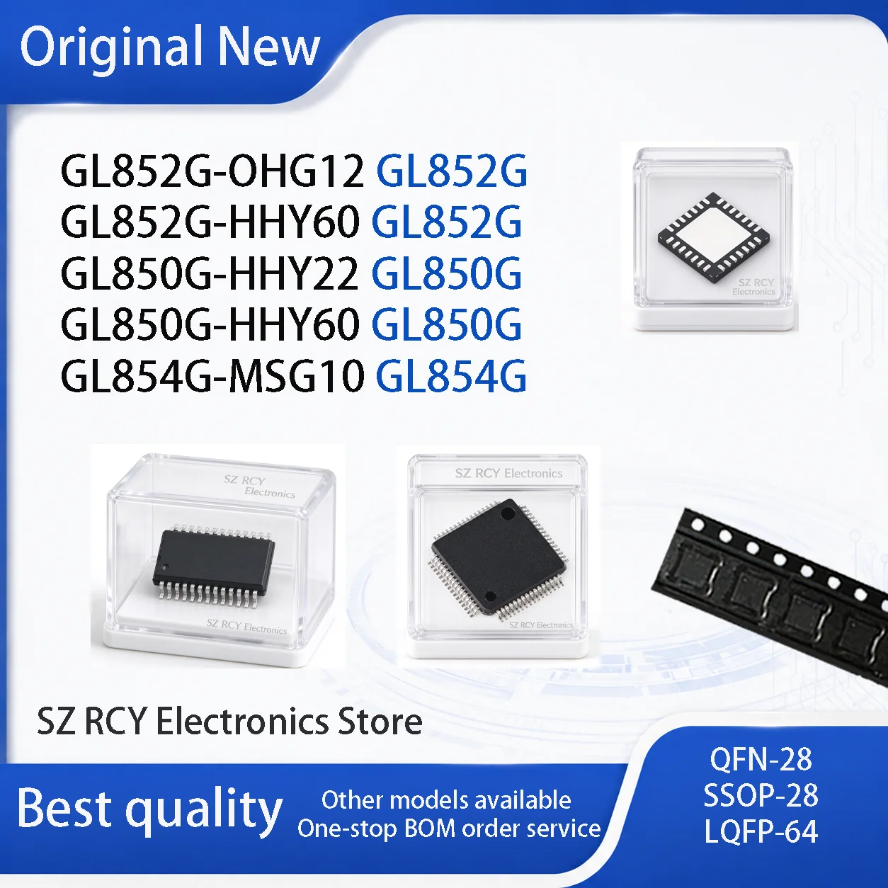 (2-10 PCS) GL852G-OHG12 GL852G-HHY60 GL850G-HHY22 GL850G-HHY60 GL854G-MSG10 GL852G GL850G GL854G IC CHIP