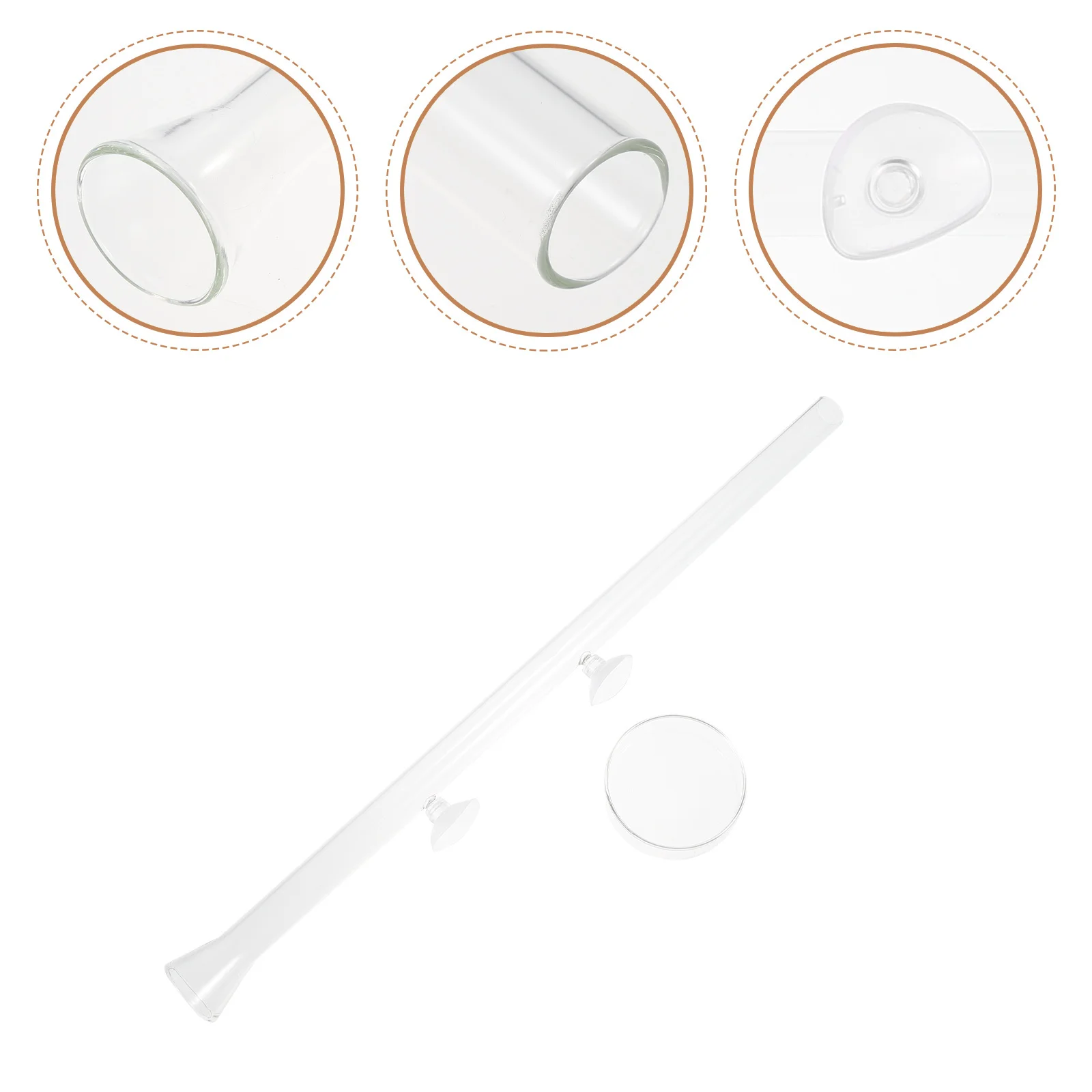 

1Set Shrimp Feeding Tube Aquarium Glass Fish Feeder Easy Clean Suction Cup Shrimp Tank Feeding Dish Fish Feeder