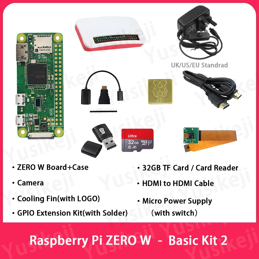 Kit de desarrollo oficial Raspberry Pi Zero W KIT Zero 512MB SDRAM BCM2835 4GHz Bluetooth4.1