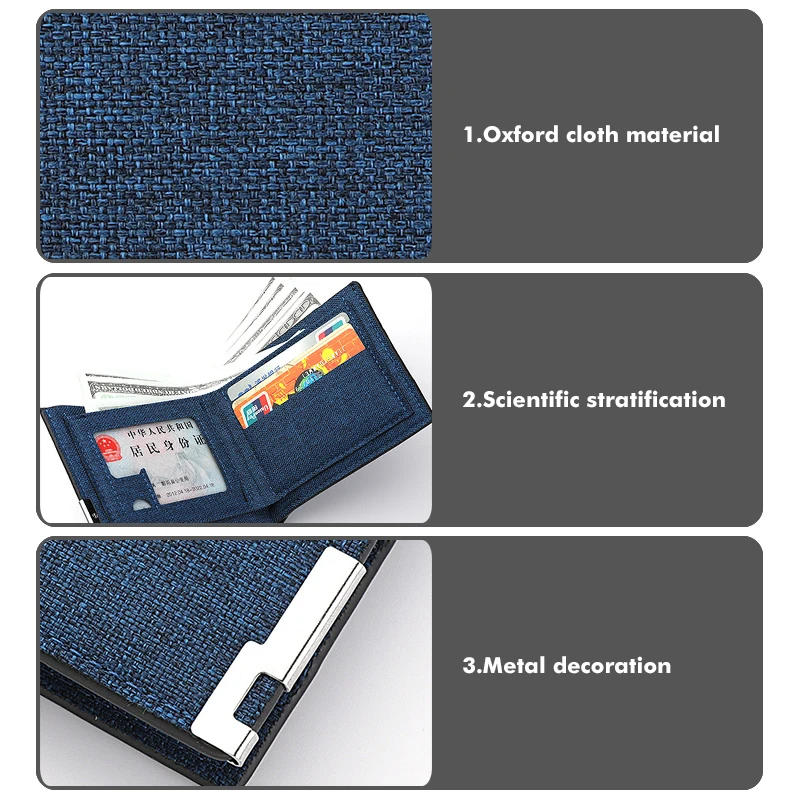 الرجال عالية السعة أكسفورد القماش محفظة حمل بطاقات الائتمان لبيجو 206 207 208 407 508 5008 106 107 205 4008 301 607 #4
