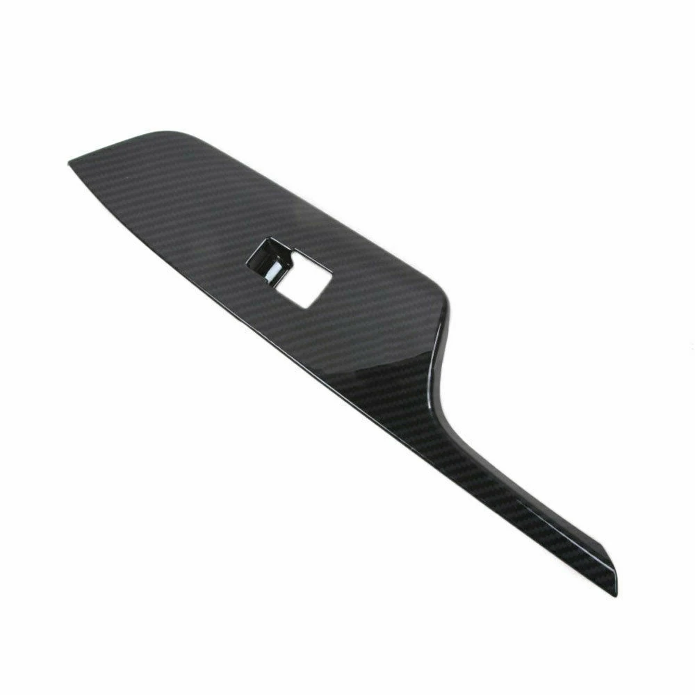A01K-Carbon Fiber Style ABS Window Lift Switch Button Panel Cover Trim Right Drive For Toyota C-HR CHR 2016-2018