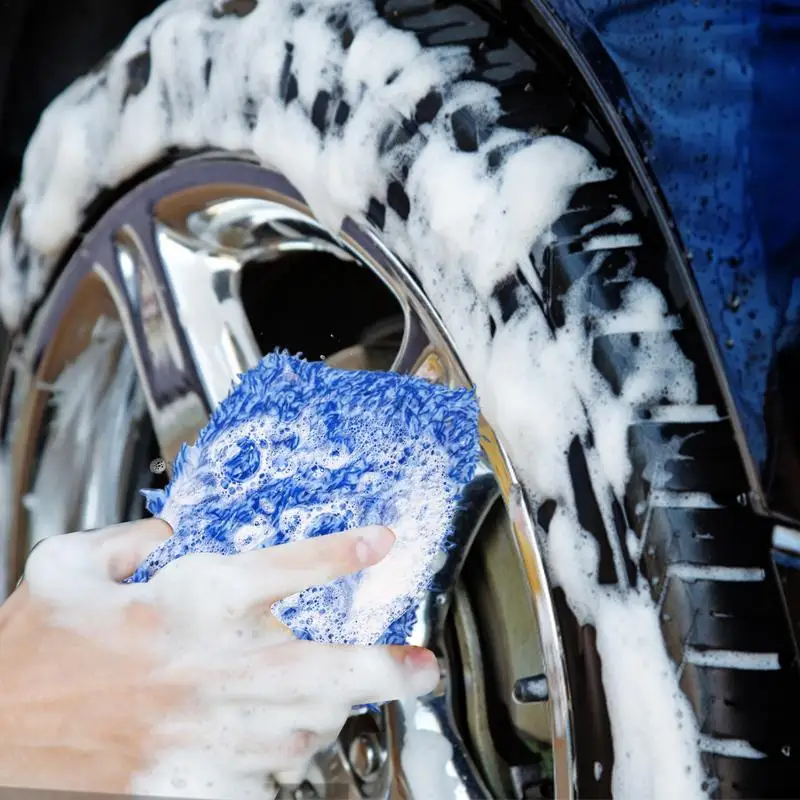 Spugna per la pulizia dell'auto peluche cura dell'autolavaggio spazzola per il lavaggio tampone per la pulizia lucidatura in microfibra spolverare senza graffi lavaggio auto pavimento