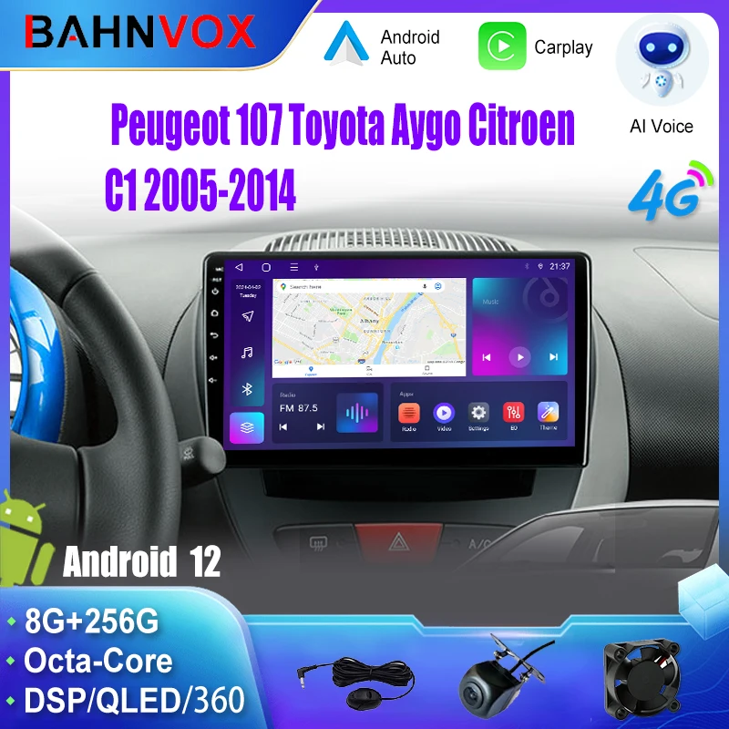 

Android Car Radio GPS Navigation Multimedia Video Player for Peugeot 107 Toyota Aygo Citroen C1 2005 2014 Stereo Tape Recorder