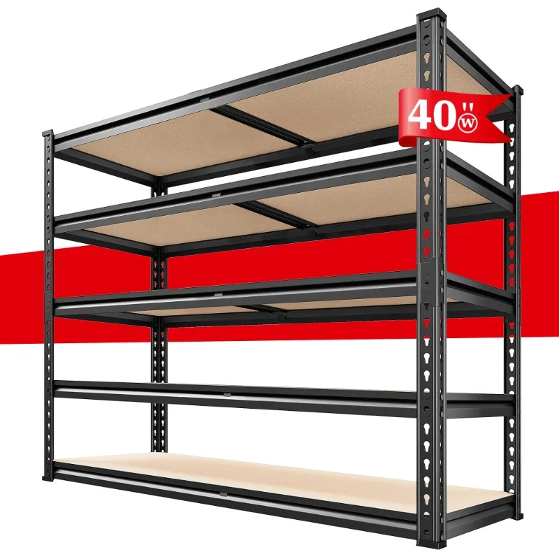 

3000LBS Garage Shelving Unit Heavy Duty Storage Shelves 5-Tier Metal Shelves for Pantry Industrial Shelf