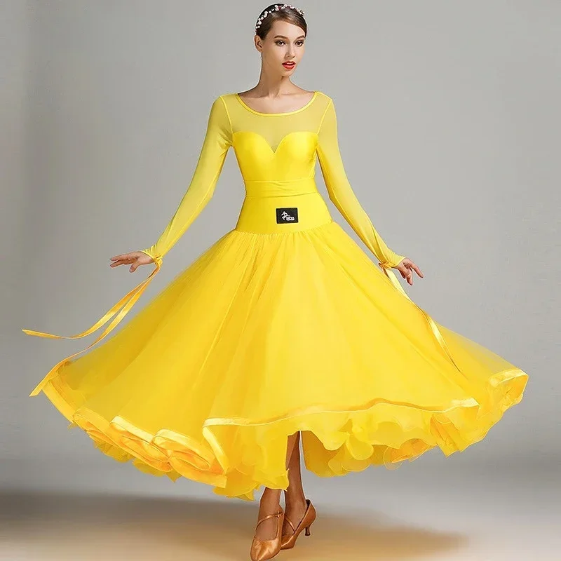 Waltz Ballroom  Dress Women Competition Dress Rumba Dance Costumes Ball Gown Foxtrot Dance Clothes Modern Dance Wear