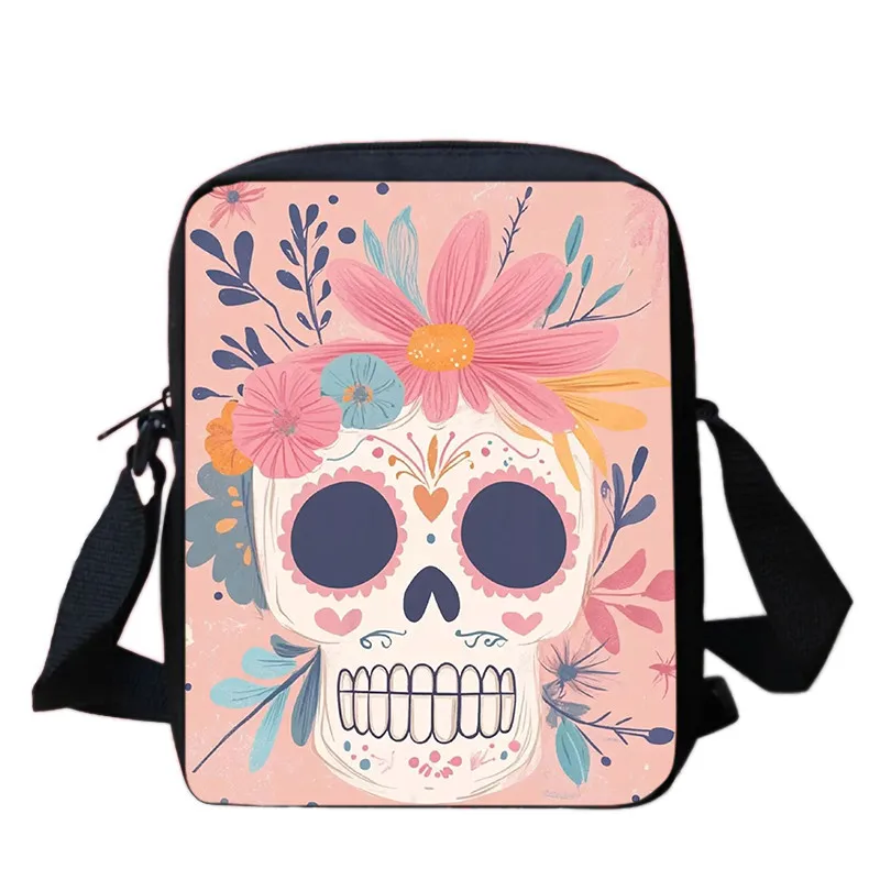 Рюкзак через плечо для мальчиков и девочек, сумки через плечо с рисунком s-kul-l, школьные сумки через плечо с принтами, детская сумка-мессенджер