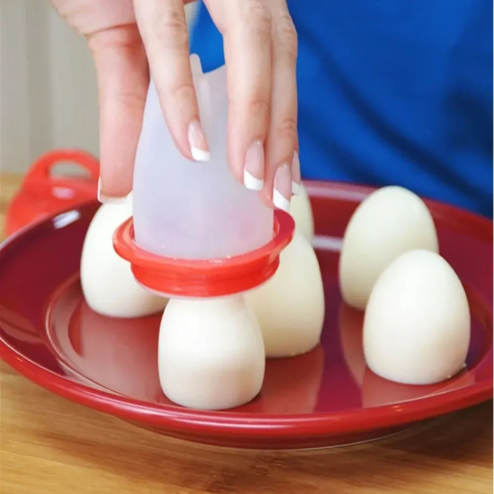 Set Egg Poachers Cooker Silicone Non-Stick Egg Boiler Cookers Pack Boiled Eggs Mold Cups Steamer Kitchen Gadgets