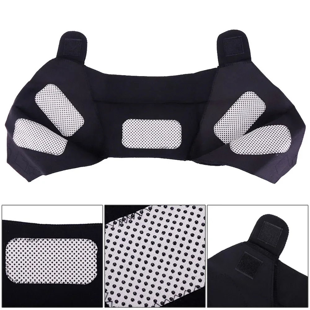 1Pc Self-Heating Shoulder Pads Winter Warm Shoulders Breathable Sweat Absorbing Shoulder Guards Adjustable Should Protector