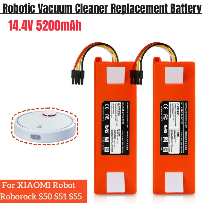 

Новинка, аксессуары для пылесоса с литий-ионной батареей 14,4 В, Ач, робот-пылесос, пылесос roborock S50, s51, T4, T6