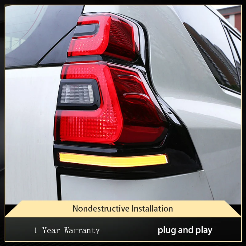 Car Styling For Toyota 2010-2021 Prado LC150 Taillight LED Modified Tail Lights Dynamic Signal Rear Lamp Accessories