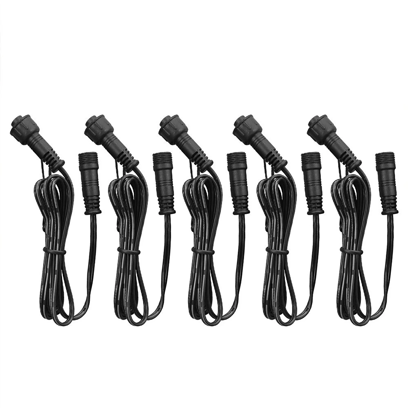 

5PCS Extension Cable Wire Deck Light 1m/39.4in Length 2 Pin Extension Cord IP67 Waterproof Pendant Lights Garden Spike Lights