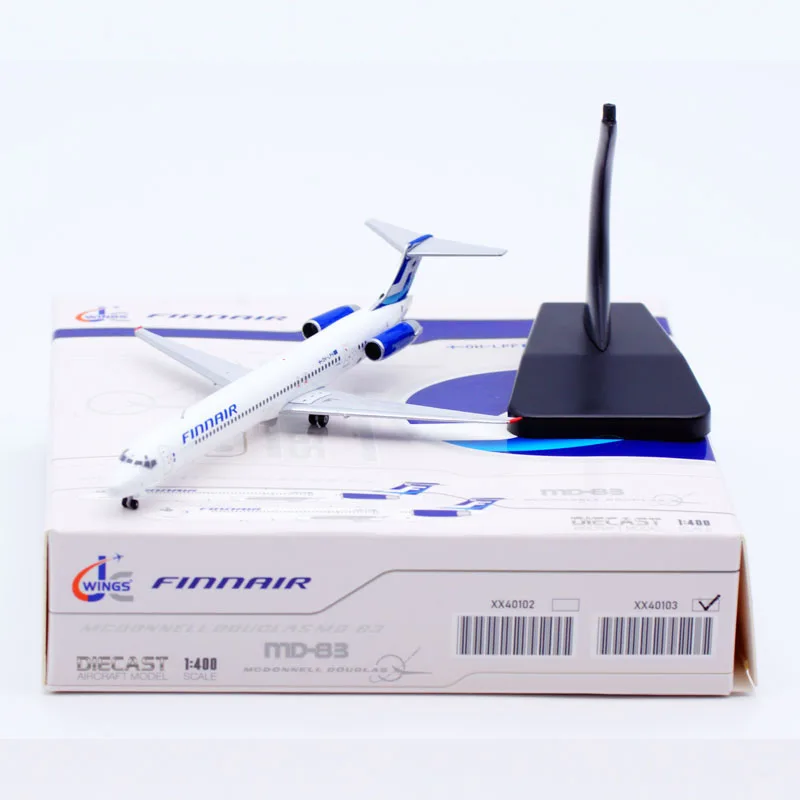 XX40103 Alloy Collectible Plane Gift JC Wings 1:400 Finnair MCDONNELL Douglas MD-83 Diecast Aircraft Jet Model OH-LPH With Stand