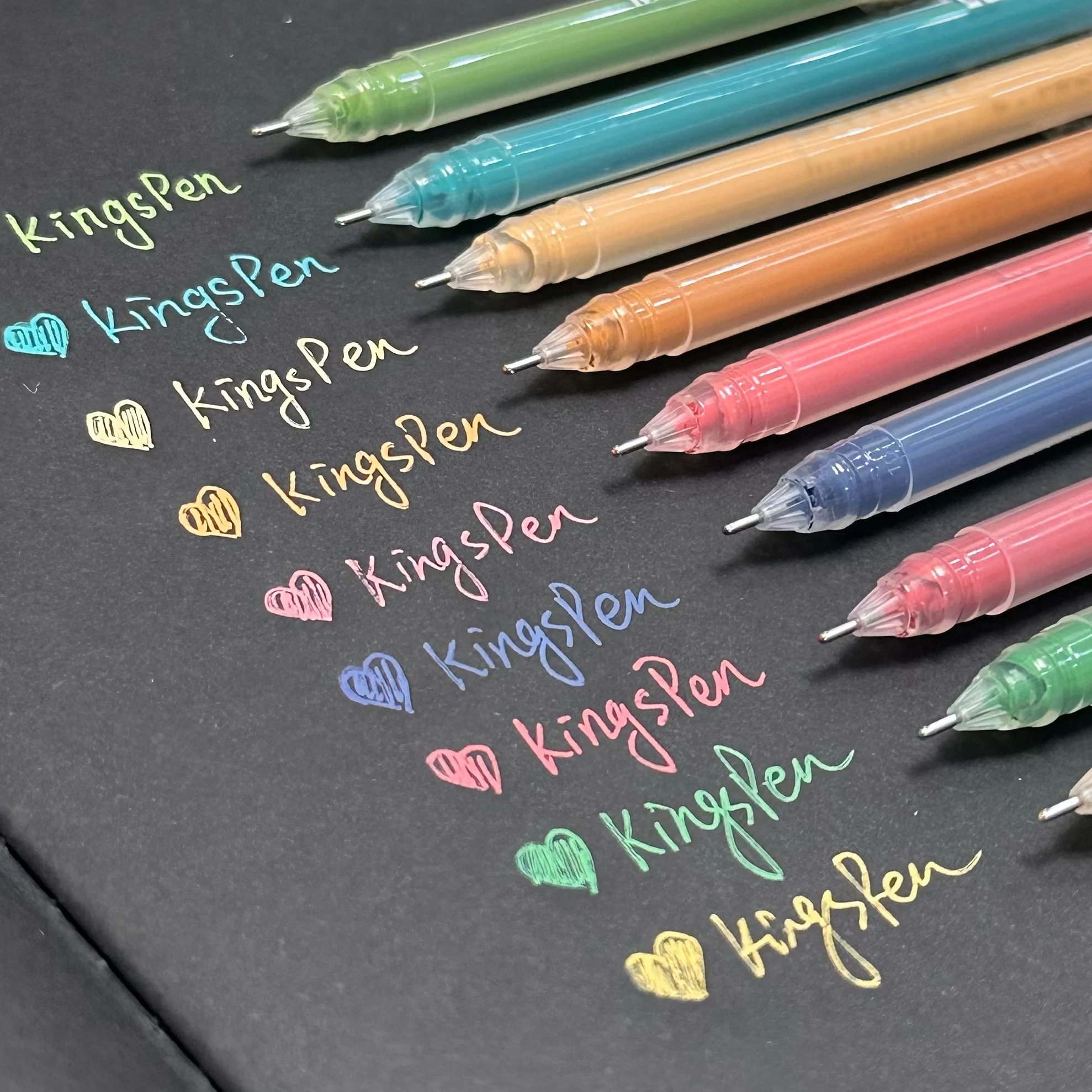 6 Stück bunte Gelstifte, 0,5 mm feine Nadelspitze, glatter Tintenstift für Schule, Schreibwaren und Bürobedarf – Detail 2