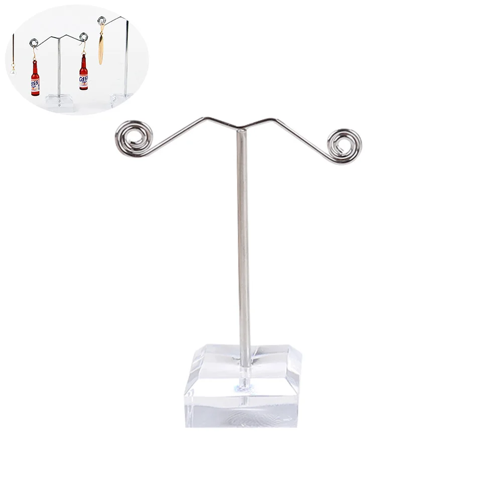 

T Shape Display Stand Acrylic Jewelry T Shape Earring Display Organizer For Earrings Bracelet Keys Storage Solution