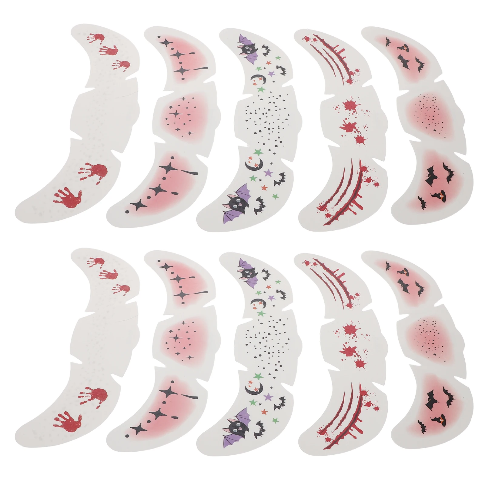 

10pcs Face Stickers Waterproof Freckles Face Tattoo Stickers Realistic Scary Makeup Patches Tattoo Decals For Halloween Cosplay