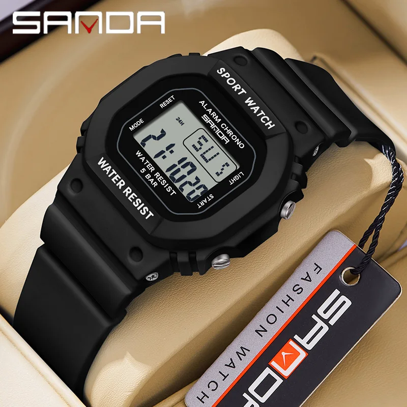 SANDA Outdoor Sport Digital Watch Womens Sports Watches For Men Running Stopwatch Military LED Electronic Clock Wrist Watches