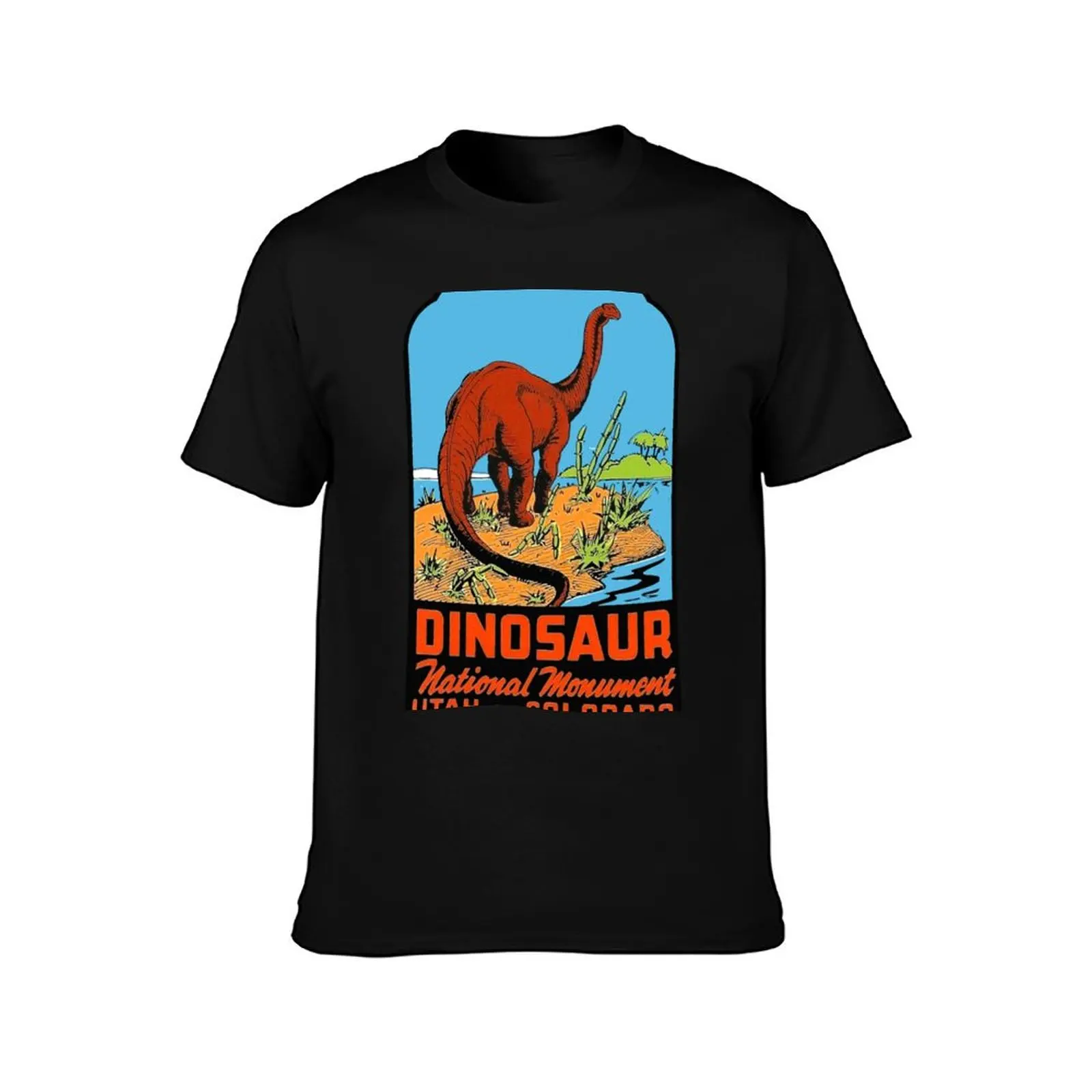 Dinosaur National Monument Utah Colorado Vintage Travel Decal Sticker T-Shirt Sun Protective Outdoor Tee Top T-Shirt
