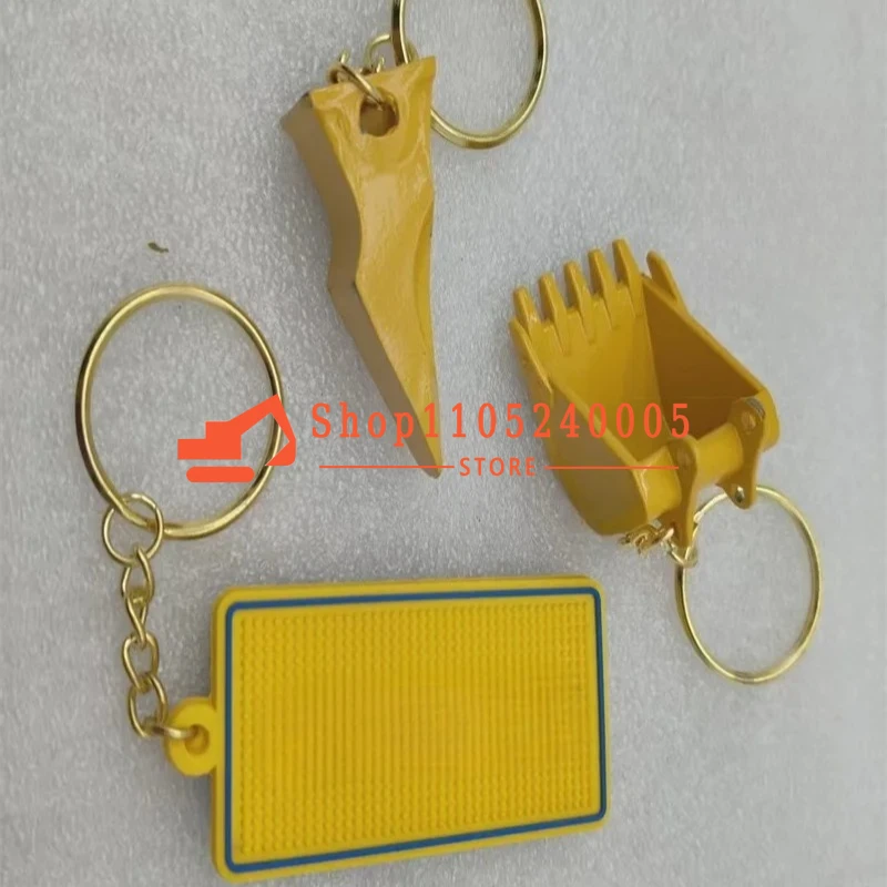 Excavator PC Keychain Model Bucket Keychain Model Bucket Tooth Keychain Model