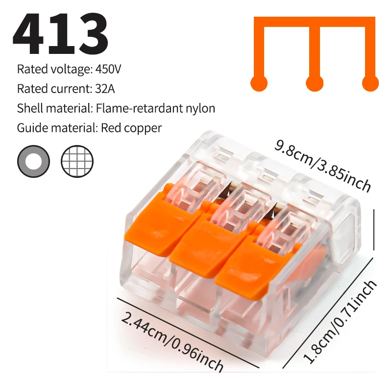Connettore del cavo 2 porte 3 porte 5 porte Mini rapido universale compatto morsettiera a molla leva push-in dado conduttore strumenti elettrici
