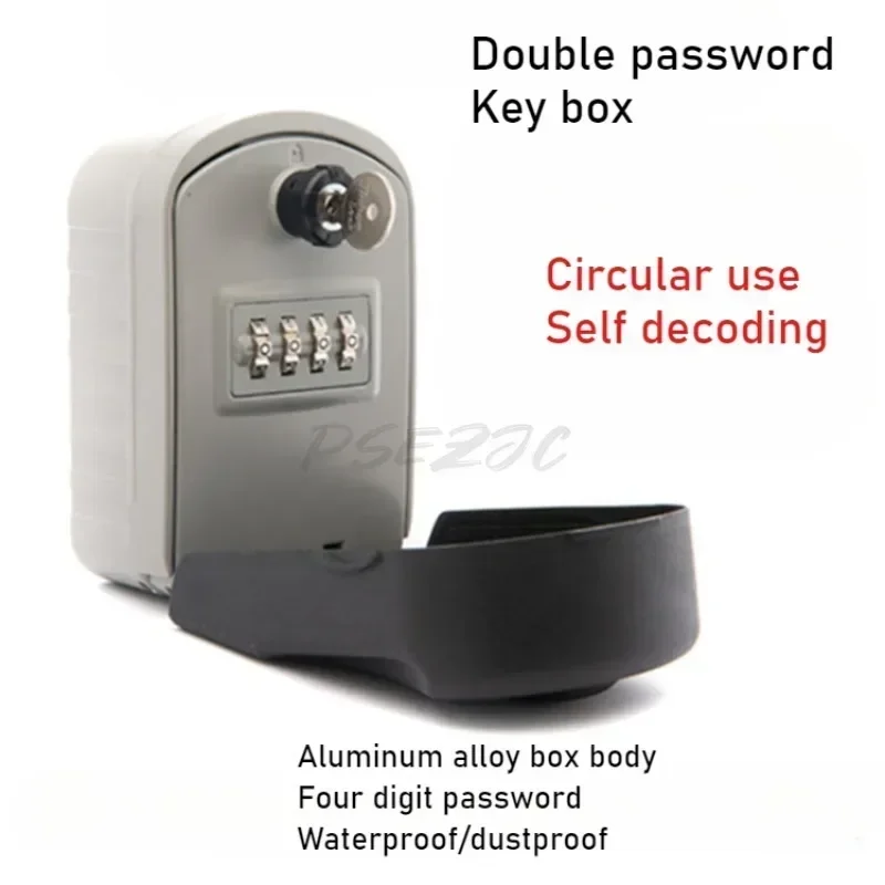 4-position Combination Waterproof and Rainproof Password Key Box Wall Mounted Secure Storage Outdoor Key Storage Box Anti-theft