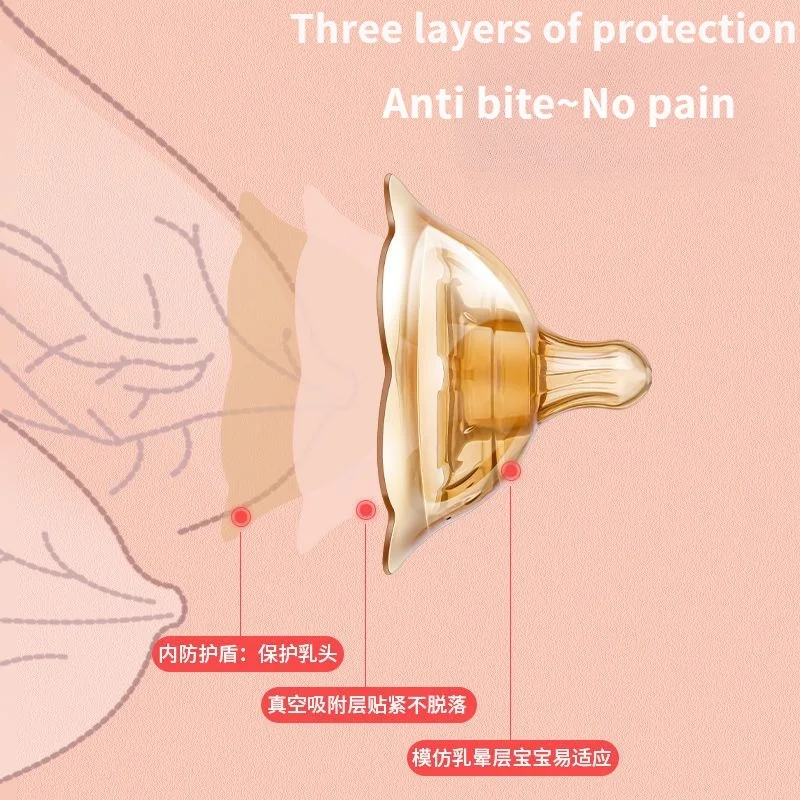 واقيات الحلمة من السيليكون للأمهات ، غطاء حماية محمول للرضاعة الطبيعية لحليب الأم ، مضاد للتدفق ، 1 *
