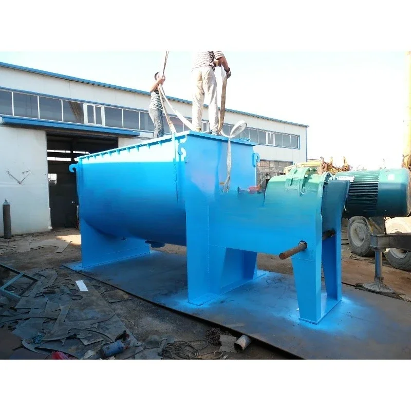 Large horizontal double ribbon mixer 10 cubic horizontal mixer, dry powder mixer
