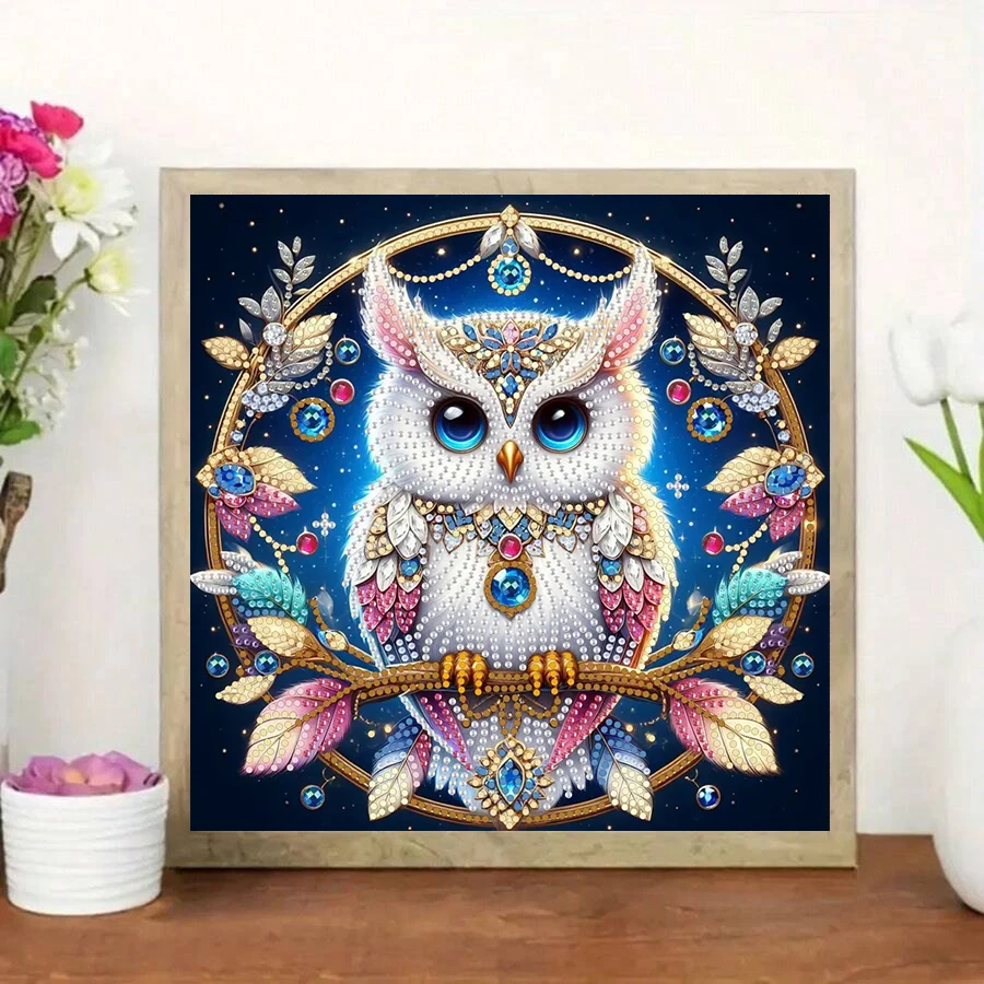 5D DIY Special-Shaped Diamond Painting Animal Owl Crystal Mosaic Diamond Painting Embroidery Kit Home Decoration Painting view 2