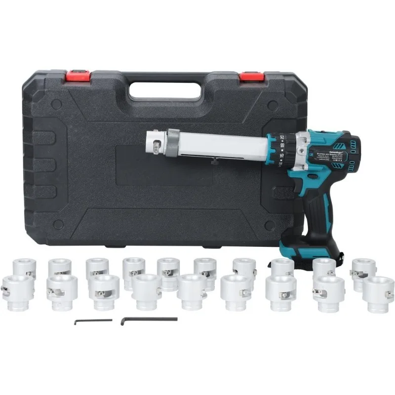 Heimerdinger Pince à dénuder sans fil sans balais avec réglage à 2 vitesses, lumière LED, rotation réversible, plage de coupe 50-300 mm