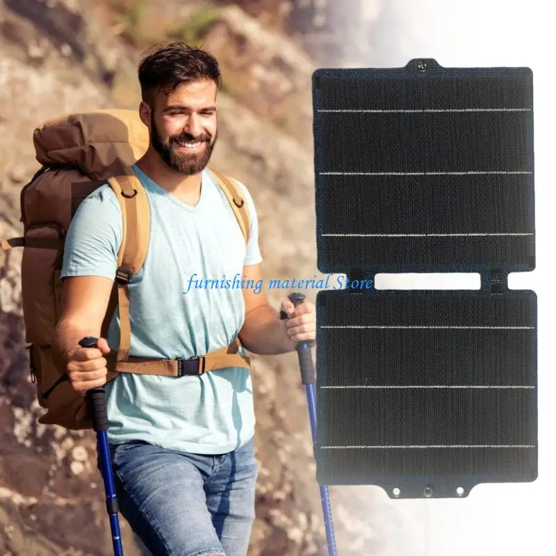 Y5GD 10W 5V جهاز اللوحة الكهروضوئية مع طلاء ETFE للمتانة، مخرج طويل البلورية أحادي البلورية قابل للنقل للسفر والسفر