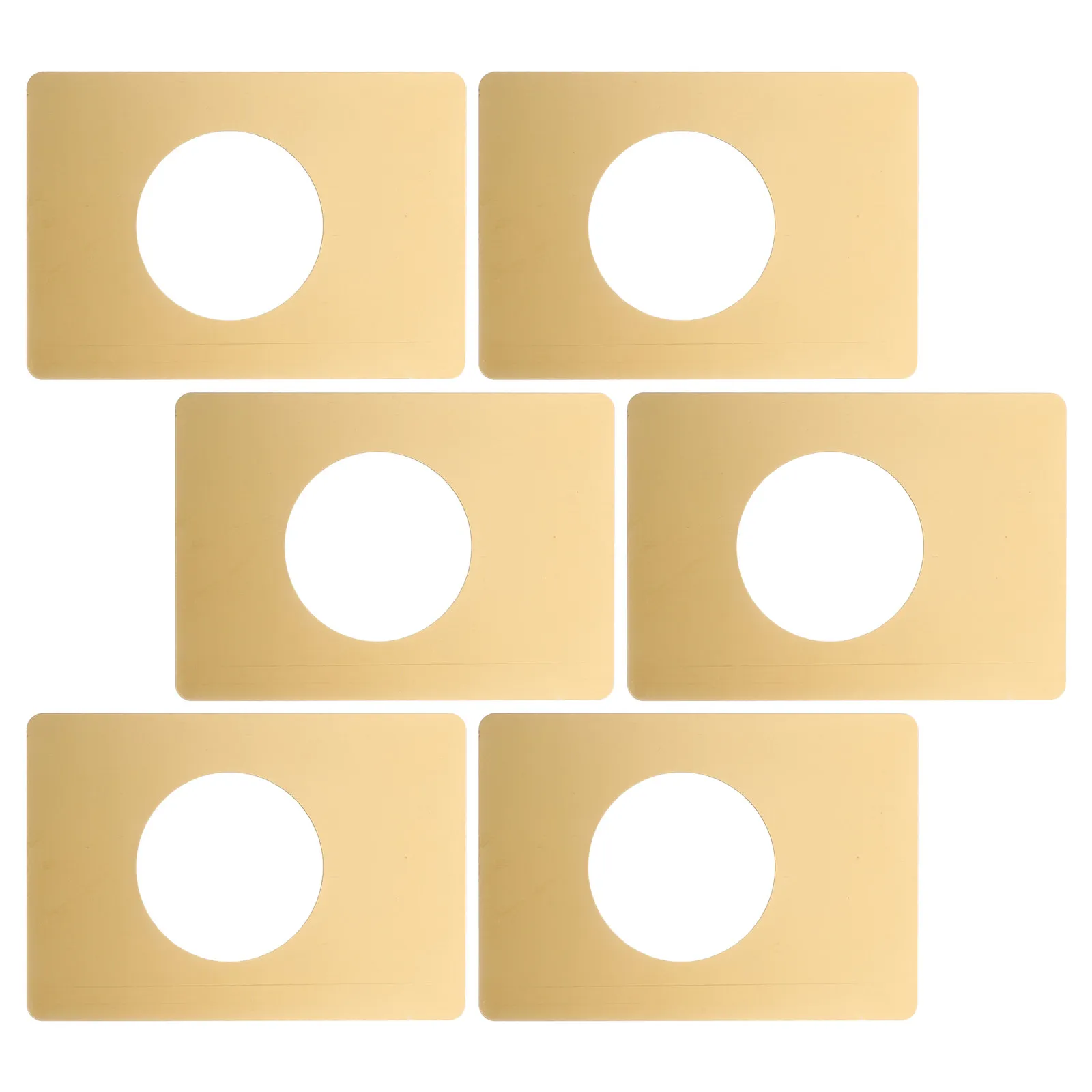 6 Pcs Deadbolt Hole Repair Plate Door Knob Handle Cover Fixing Backplate Backing Reinforcer