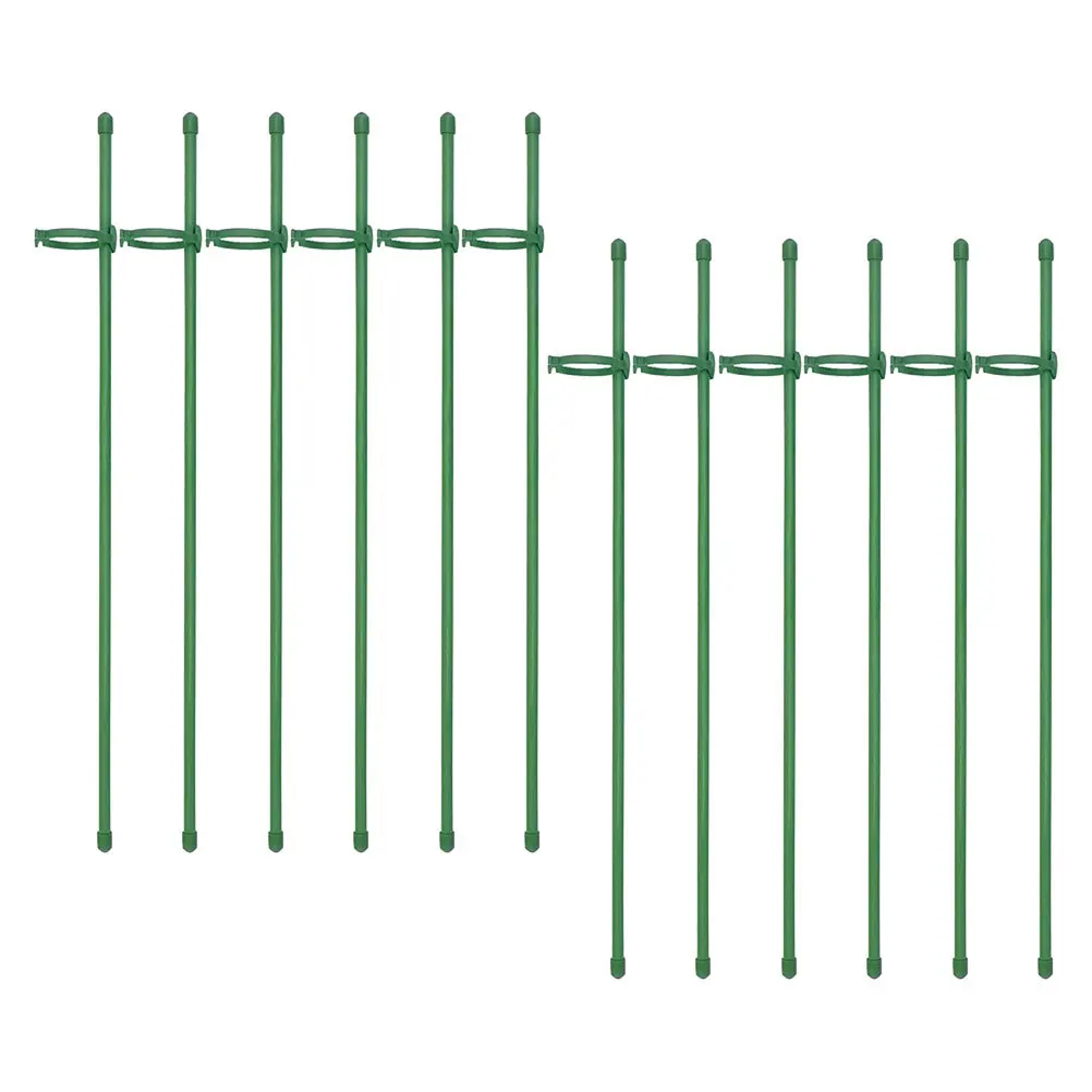 

12 set Plant Stakes Single Stem For Flower Orchid Rose Garden Supplies Green Plant Support Durable Gardening Stake Climbing