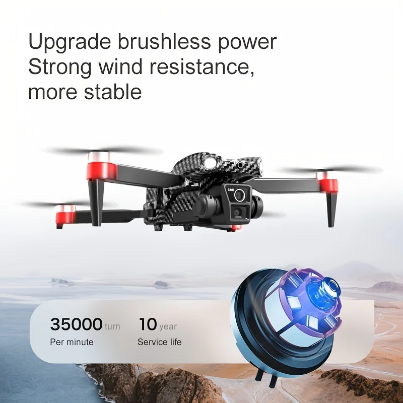 D3 Triple Camera Drone, Built-in Obstacle Avoidance Function, Electronic Adjustable Optical Flow Sensor, One-Key Return, Foldabl