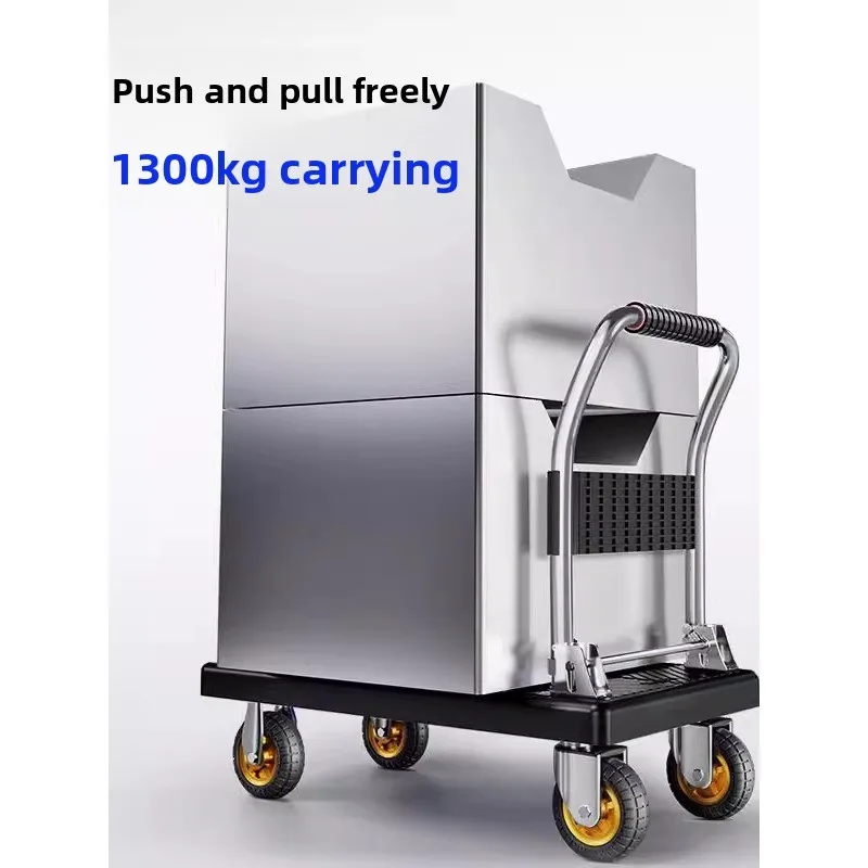 trolley pulling goods folding light home silent express supermarket portable handling flat trailer